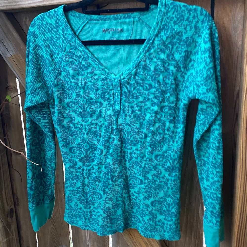 Magellan Thermal Patterned Long Sleeve Top - Picture 3 of 4